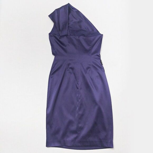 ELIZA J One-Shoulder Embellished Cocktail Sheath Dress Formal Party Wedding Sz 4 - Picture 3 of 11